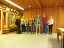 Kiertopalkintojen saajat. Keijon kannu Nelli Hiippavuori, Sisulisäurheilija Rene´-Peter Vuorio, Mahti malja Anna Mäkelä ja Nuorten malja Joona Forsgren 