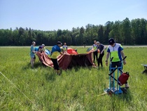 Jukola 2023 teltan pystytys