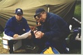 Jukola 2003. Vas. Teuvo ja Sami Hämäläinen ja Kari Venho.